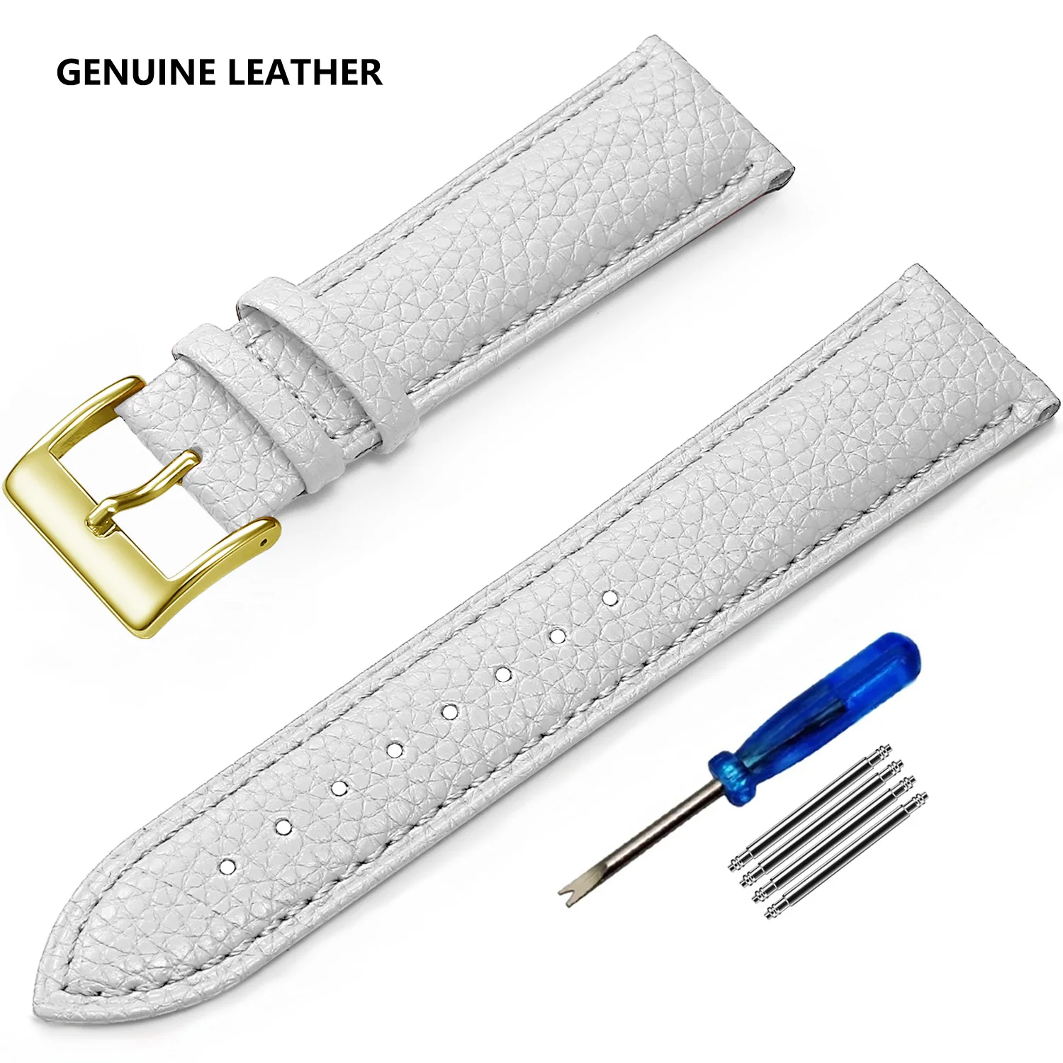Genuine Leather Watch Band, Multiple Sizes