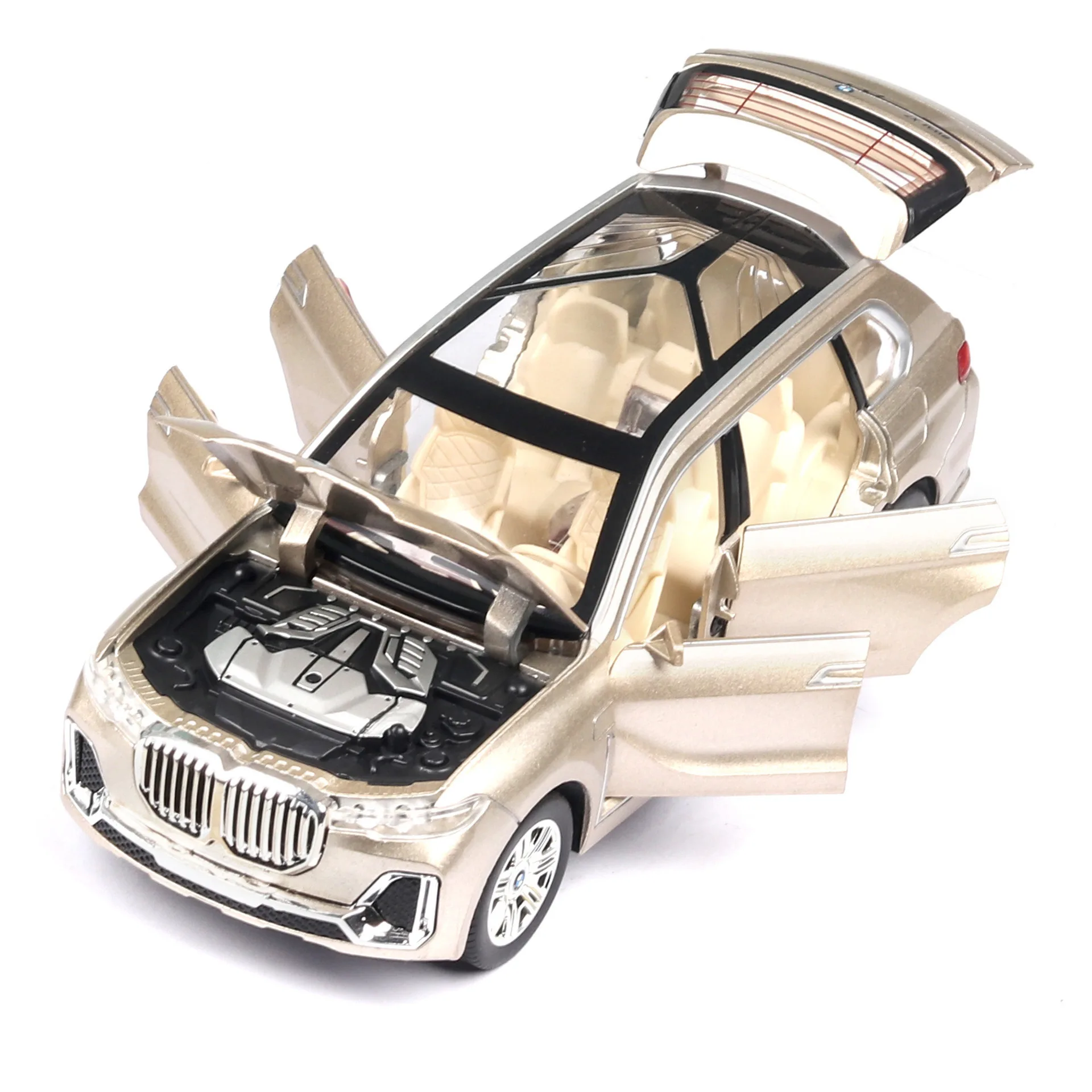 1:24 BMW X7 SUV Car Model Alloy Car Die Cast Toy Car Model Pull Back Children\'s Toy Collectibles A34