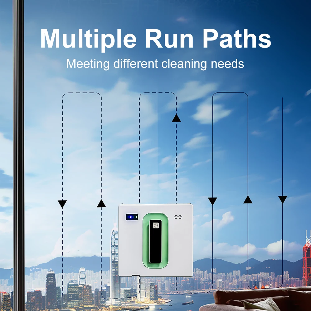 Window Cleaning Robot 5000PA Large Suction Spray Electric Window Cleaning Robot anti-fall Remote Control Vacuum Cleaner