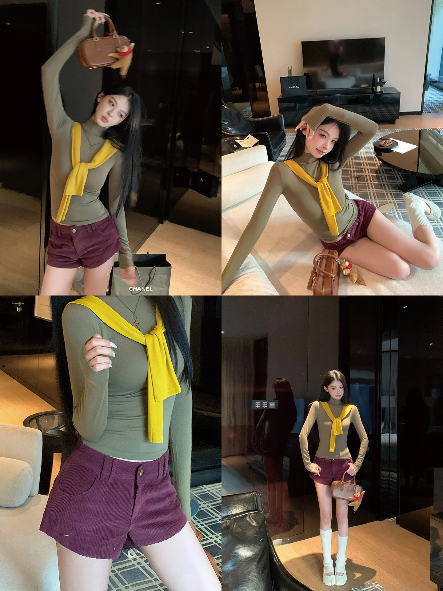 

Женские шорты из вельвета с высокой талией, А-силуэт, для ранней осени, повседневные, универсальные, удобные, из смесового хлопка