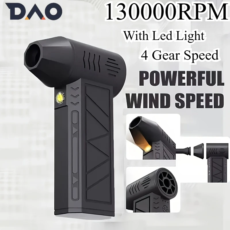 130000 منفاخ هواء RPM مع فوهة إضافية مروحة توربو نفاثة سرعة الرياح 52 متر/الثانية منفاخ كهربائي مع مجفف غبار نفخ الضوء