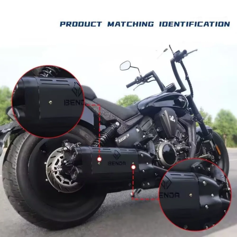 Durable Exhaust Pipe Heat Insulation Cover Anti-Burn Protective Shell For Benda Dark Flag 500