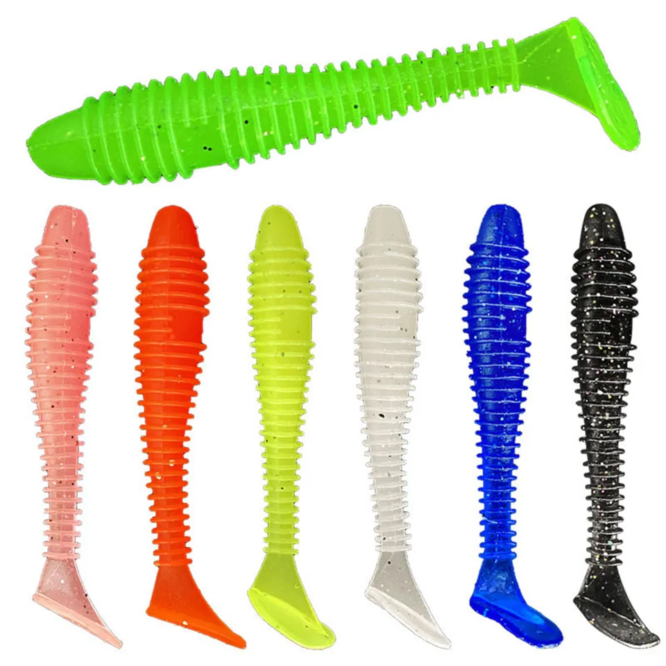 

20pcs Silicone Soft Bait Fishing lure With Plastic Fishing Bait Pike Perch Fishing Artificial Bait Simulation Bait