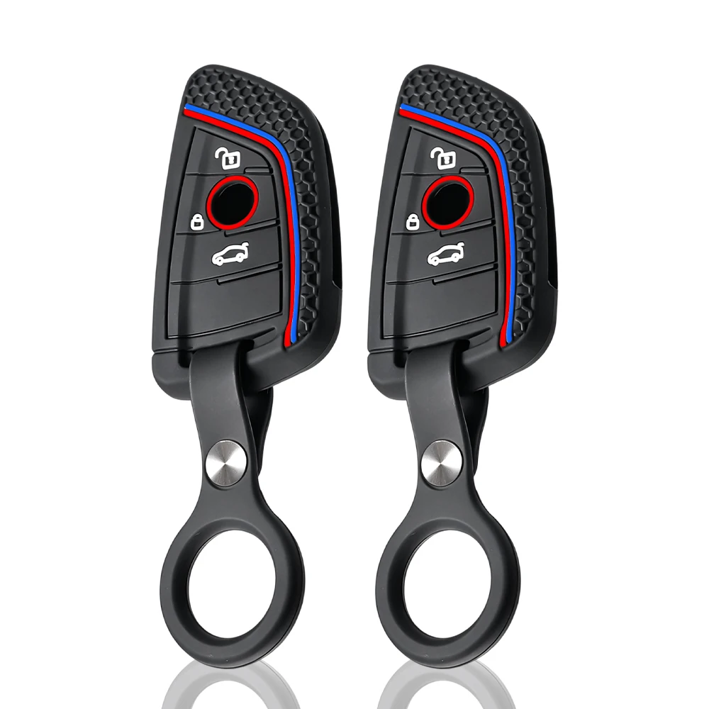 Silicone Remote Car Keychain Holder Key Case Cover for BMW F48 F46 F10 F20 F30 X1 X2 X3 X4 X5 X6 Z4 1 2 3 4 5 6 7 Serie 7 Wallet