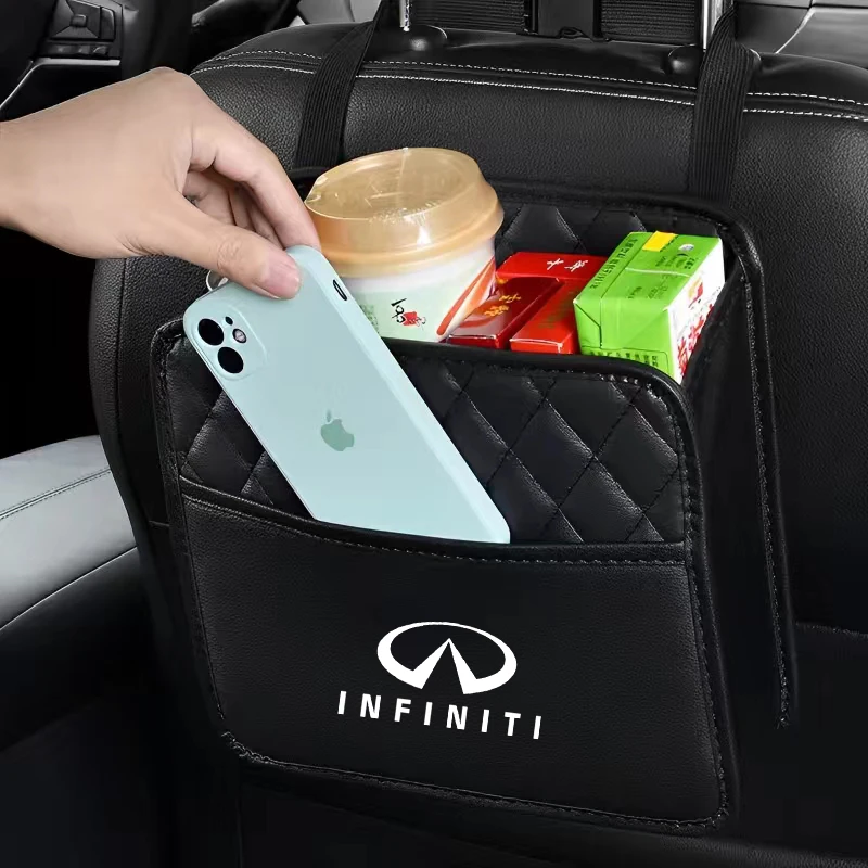 

Car multi-functional storage bag seat back storage bag For Infiniti Q50 FX35 G37 G35 QX70 FX45 EX35 Q30 Q70L QX50 QX30 QX60