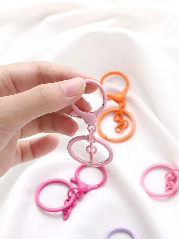 5 sztuk/partia kolorowe 30mm brelok zapięcie homara złącza hakowe dla DIY brelok złącze breloczek akcesoria do wyrobu biżuterii — zdjęcie 2