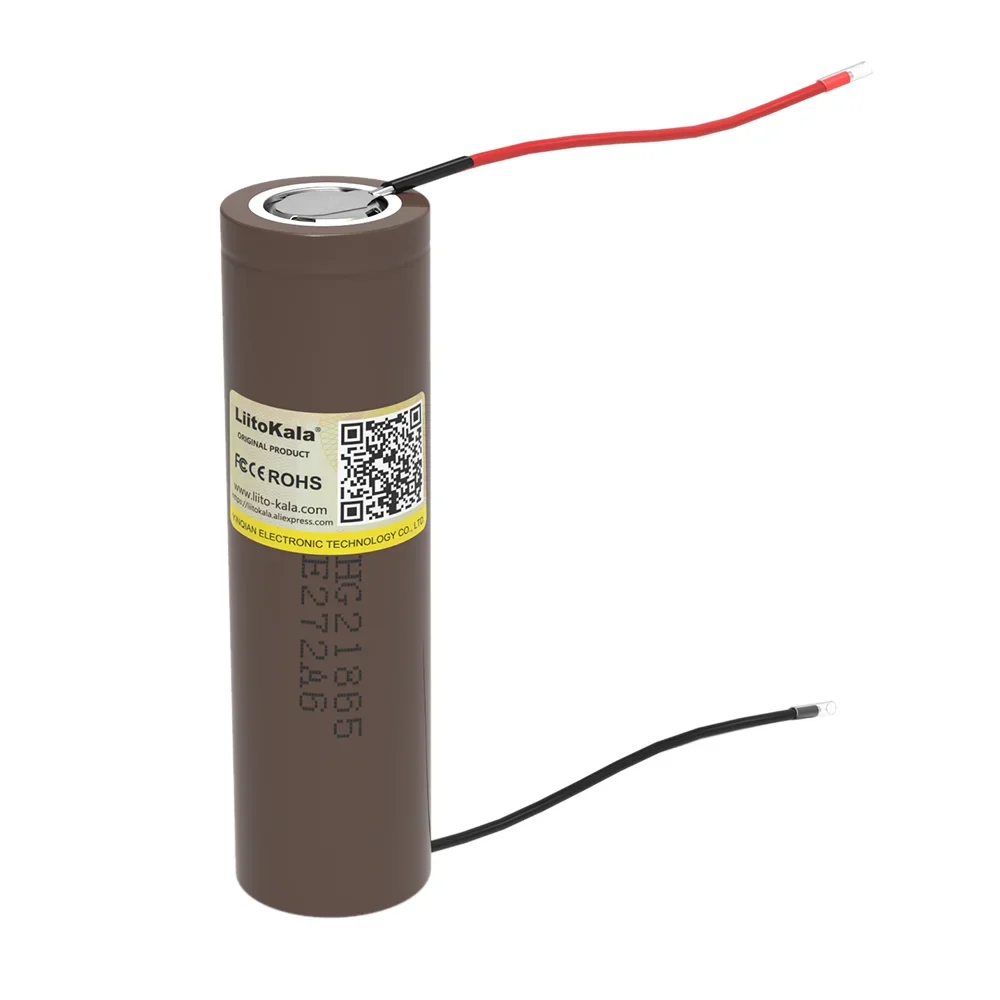 LiitoKala nuevo HG2 18650 3000mAh batería recargable 3,7 V/3,6 V descarga 20A dedicado para baterías hg2 + Cable DIY