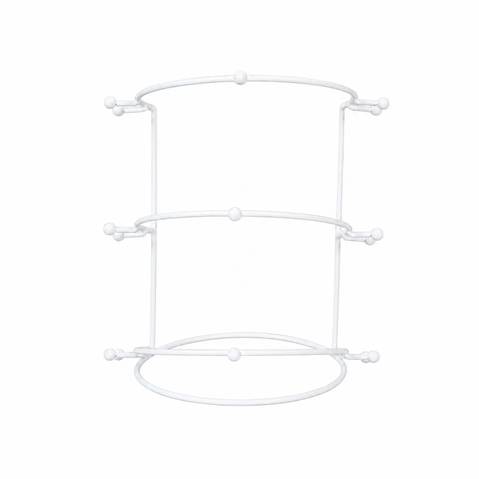 Crown Display Rack Metal Headwear Stand for Tiaras and Hair Accessories Elegant White Coated Freestanding Organizer for Dressing