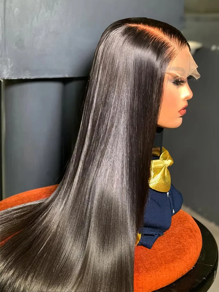 

40 46 Inch HD 13x6 Bone Straight Human Hair Lace Front Wigs Brazilian Silky Hair 13x4 360 Full Lace Frontal Wigs For Women 300%