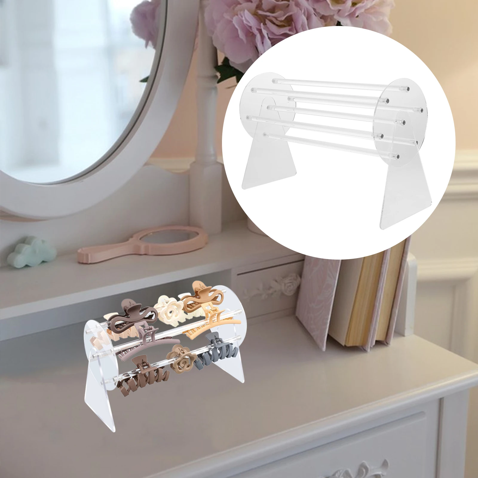 

Claw Clip St Hairpin Holder Hair Claw Display Holder Hair Clip ganizer ganizer Storage Rack Clear Acrylic Durable Compact