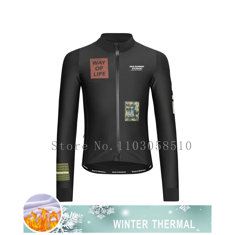 Men Cycling Jersey Winter Long Sleeve TKO Thermal Fleece Cycling Bicycle Warm Jacket High Quality MTB Road Bike Clothing 2025