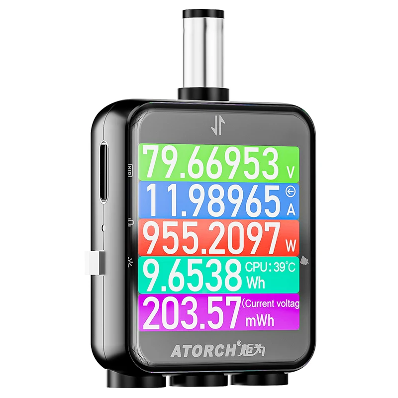 ATORCH D5P Touchscreen DC5.5 Tester DC 4.5-80V 12A Digital Voltmeter Amperemeter Wattmeter Batteriekapazität Leistungsanalysator Monitor – Detail 33