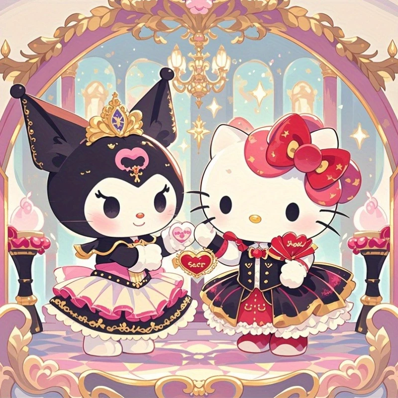 Adult Jigsaw Puzzle 500/1000 Pieces Puzzle Sanrio Hello Kitty Kuromi Paper Puzzle Decorative Painting Exercise Brain Thinking
