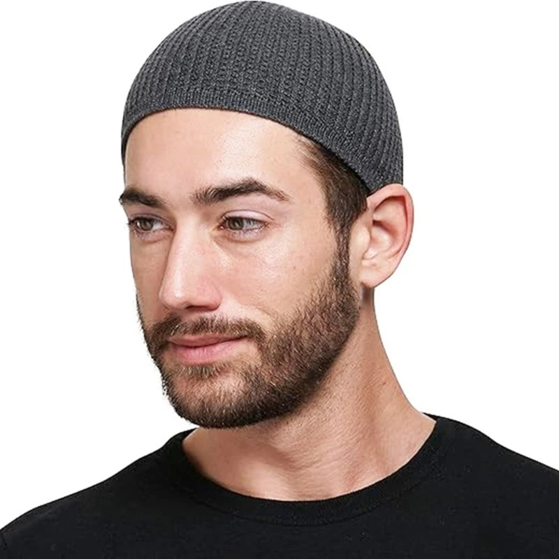 Knitted Kufi Muslims Men Prayer Hat Ethnic Cultural Islamic Hat Holiday Gift