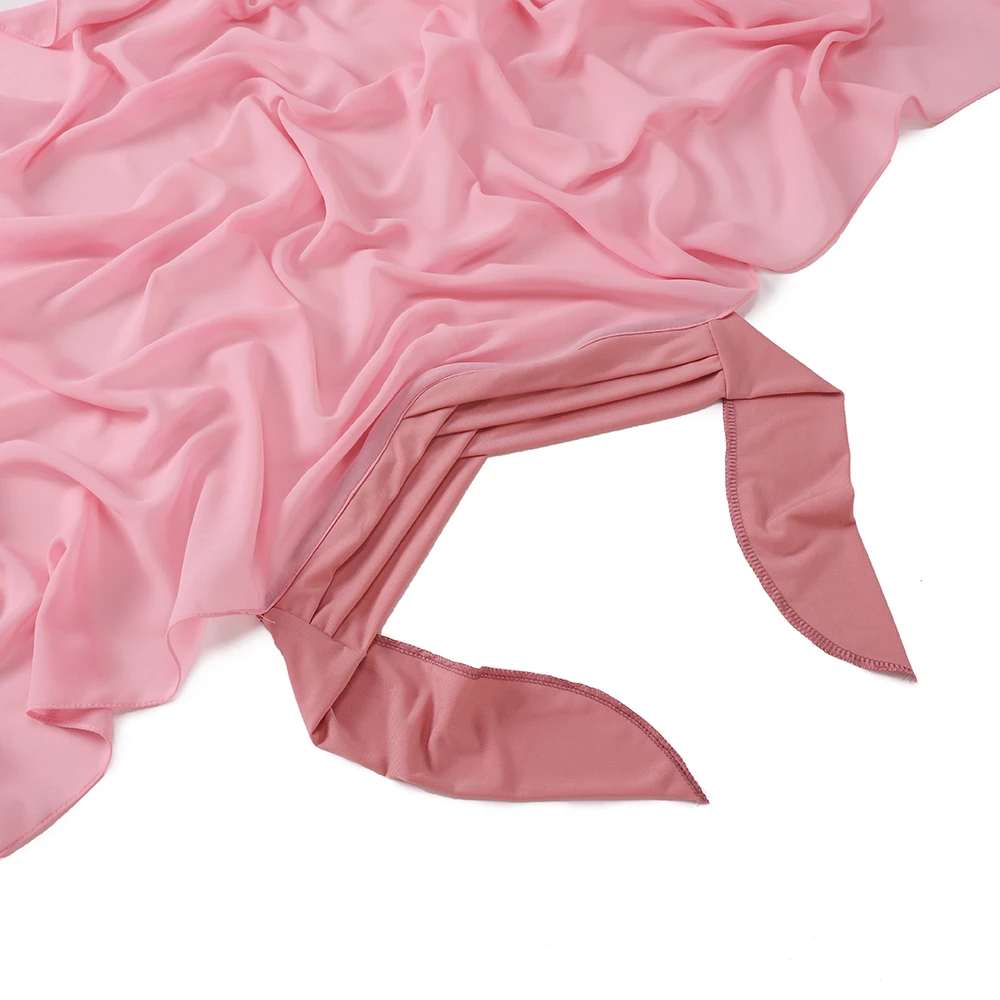 Musulmano Croce Tie Chiffon Hijab istantaneo Buone punto Sciarpa Morbido turbante Tinta unita Fascia Avvolge Foulard Scialli Fornitore