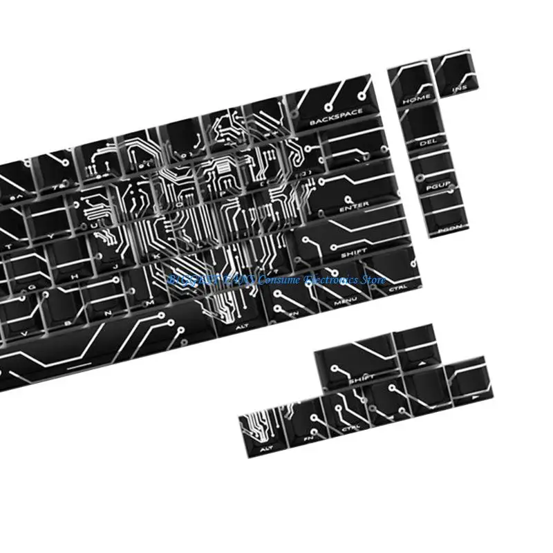ラブサーキットキーキャップセットオリジナルPBTS 64/74Keysサイド刻まれた半刻まれた刻まれたゲームメカニカルキーボードのキーキャップ