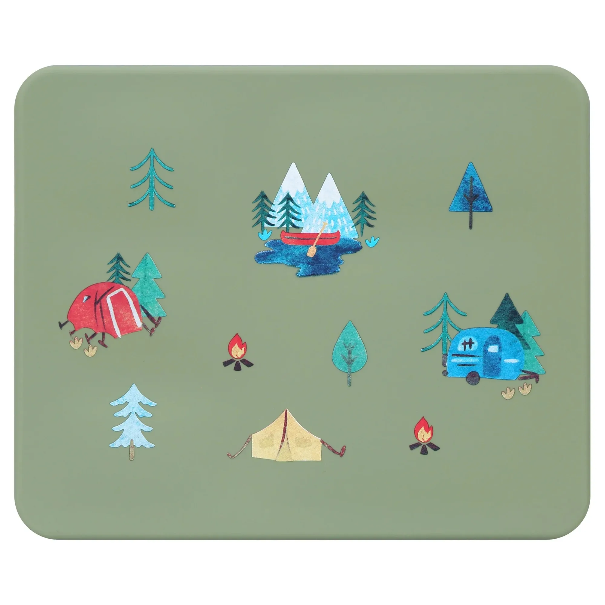 Lancheira Bento para crianças e crianças – Recipiente de almoço de silicone com 5 compartimentos à prova de vazamentos – Materiais seguros para alimentos, resistente