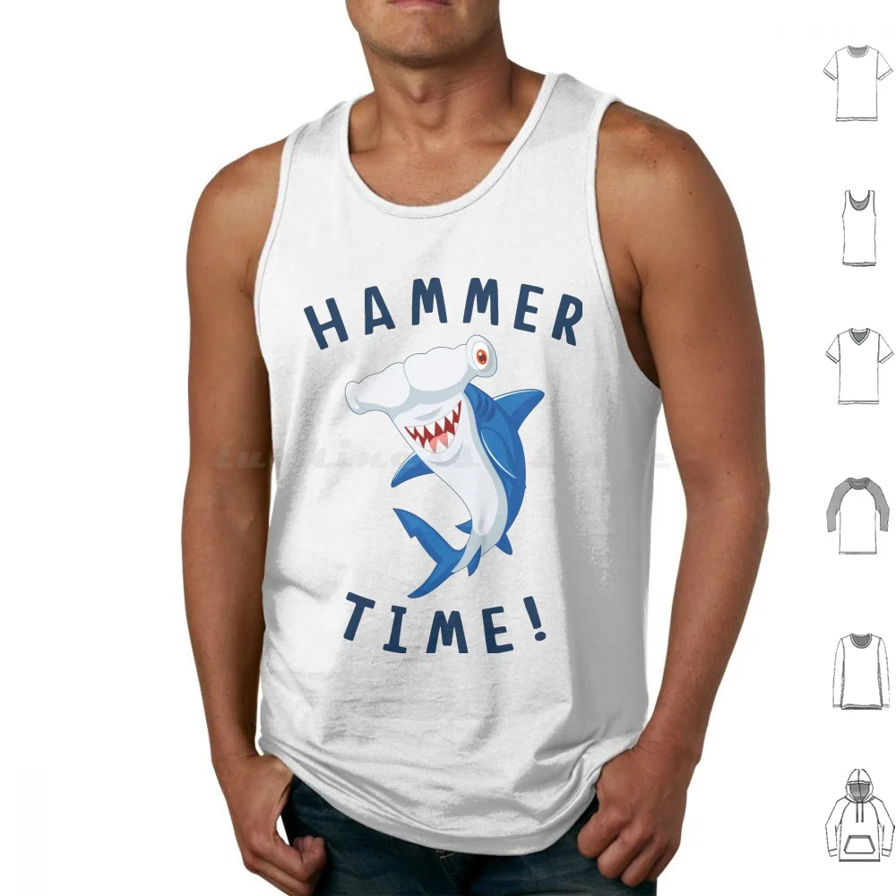 Hammer Time Hammerhead Shark Tank Tops Print Cotton Hammer Time Hammerhead Shark Hammer Time Hammerhead Shark Hammerhead