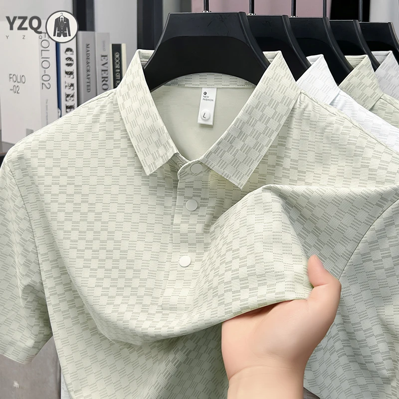 Cool touch shoulder vented henley tee male split stand two button placket stretch breathable anti sweat driving walking apparel