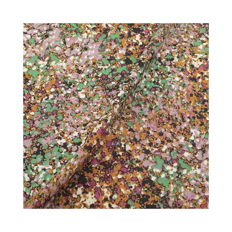 Gorgeous Printed Silk Crepe Fabric for Summer Dress Pants Cheongsam Blouse-114CM Wide 21MM Soft Heavy Silk Fabric R188