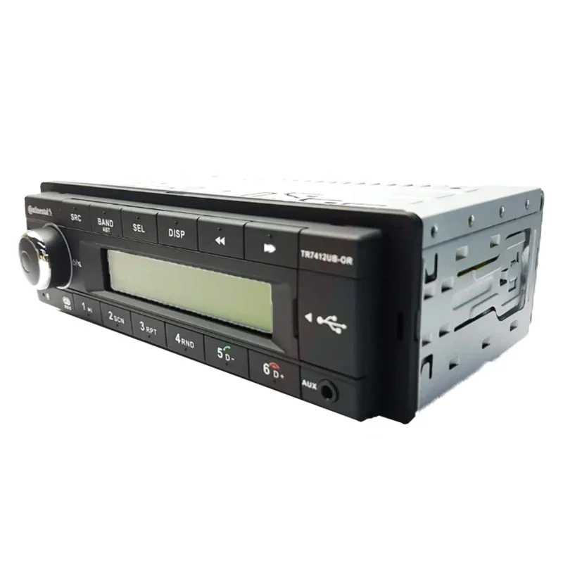 TLF VDO 12V Rádio RDS USB MP3 WMA Retroiluminação Azul VDO TR711U-BU