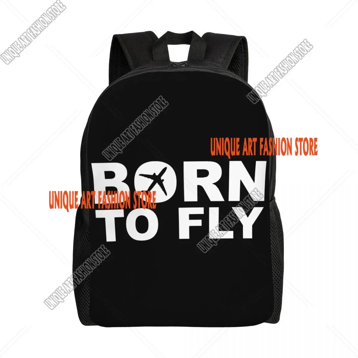 

Рюкзак для ноутбука Born To Fly Flight Pilot для женщин и мужчин, повседневная сумка для книг для школы, студента, авиации, самолета, авиатора, подарочная сумка