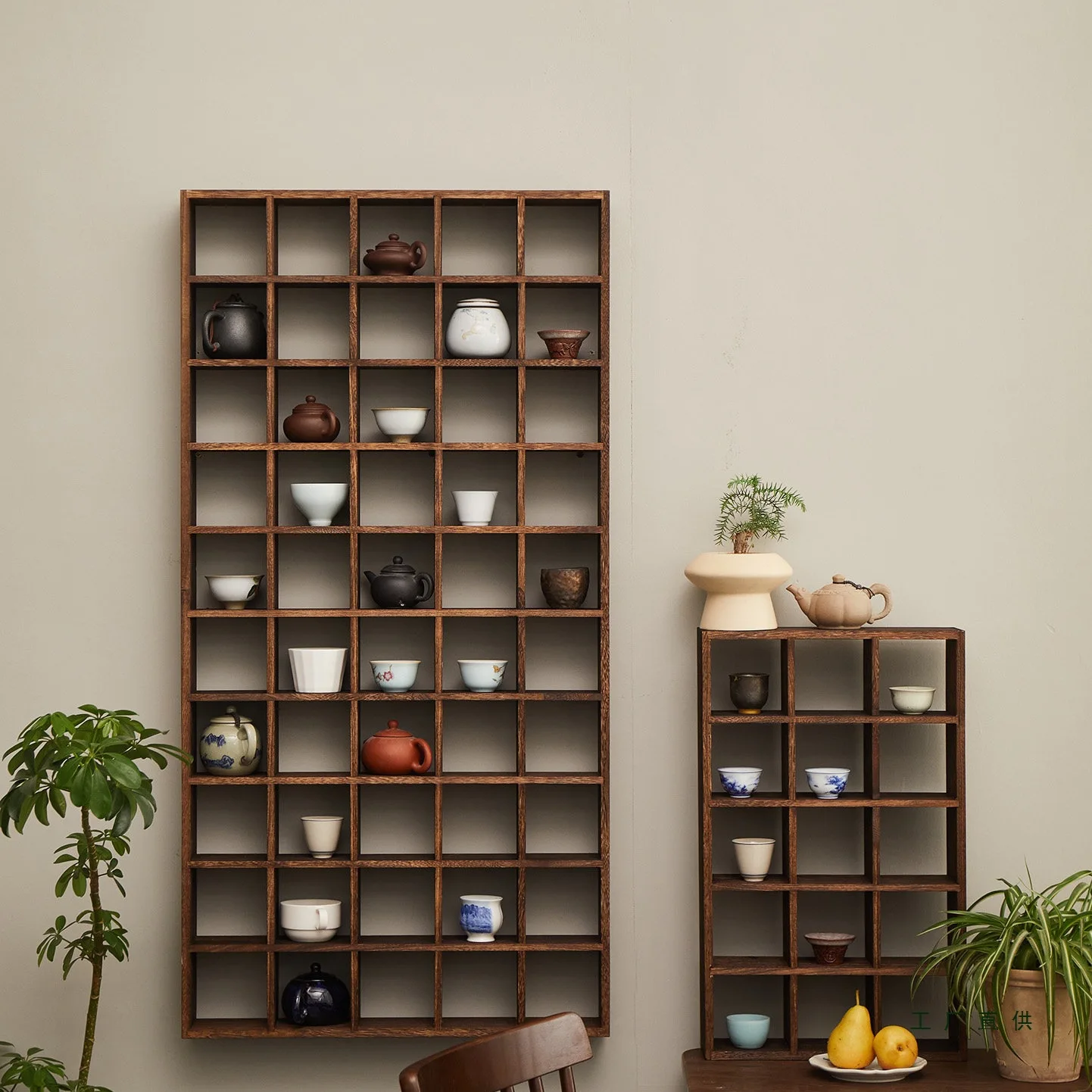 Teacup rack, small teapot storage rack, tea set storage, Duobao Pavilion wall-mounted tea set storage , simple