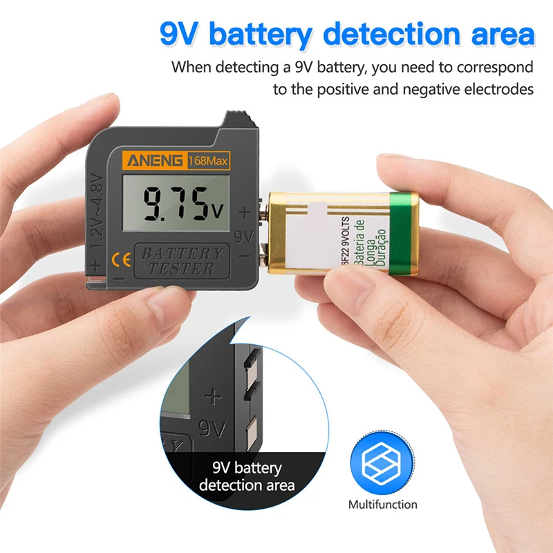 Digital Battery Capacity Tester Universal Battery Tester Checker For AA AAA 9V 1.5V Button Cell Battery Testing Tools