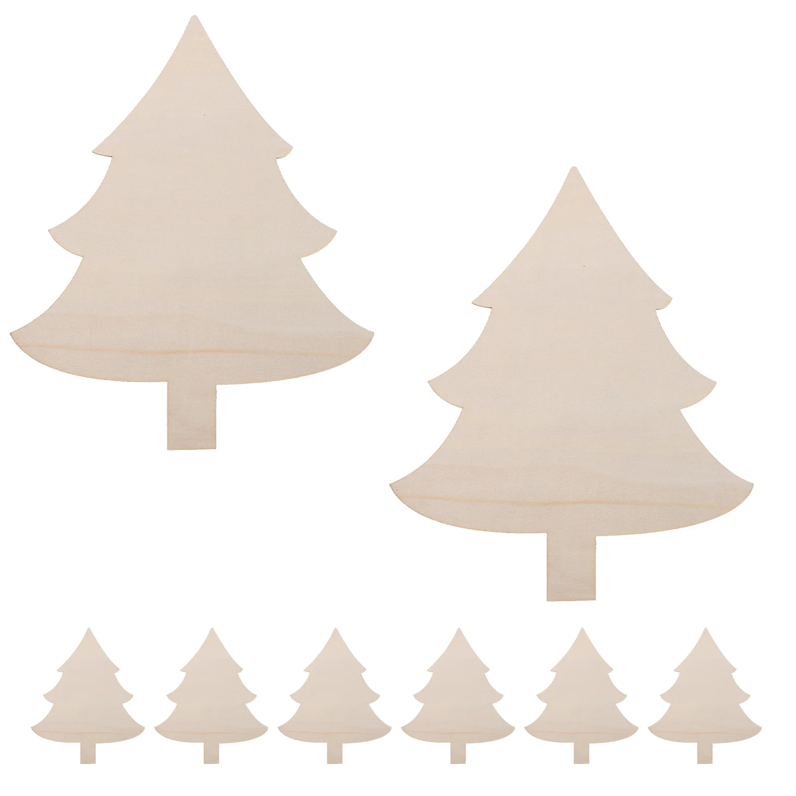 

8Pcs Christmas Tree Wood Cutouts Unfinished Natural Slices for DIY Painting Crafts Kids Art Projects Rustic Wooden