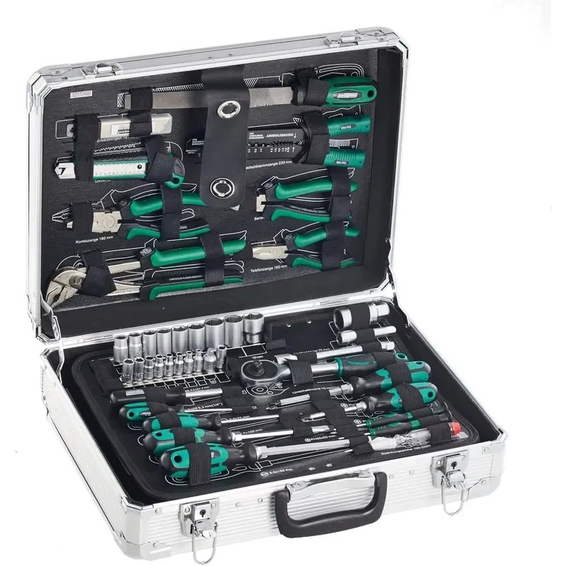 【CHIMU HOME】 Chrome Vanadium Steel Hammer Set with Metal Tool Case for DIY Garage Workshop Auto Repair