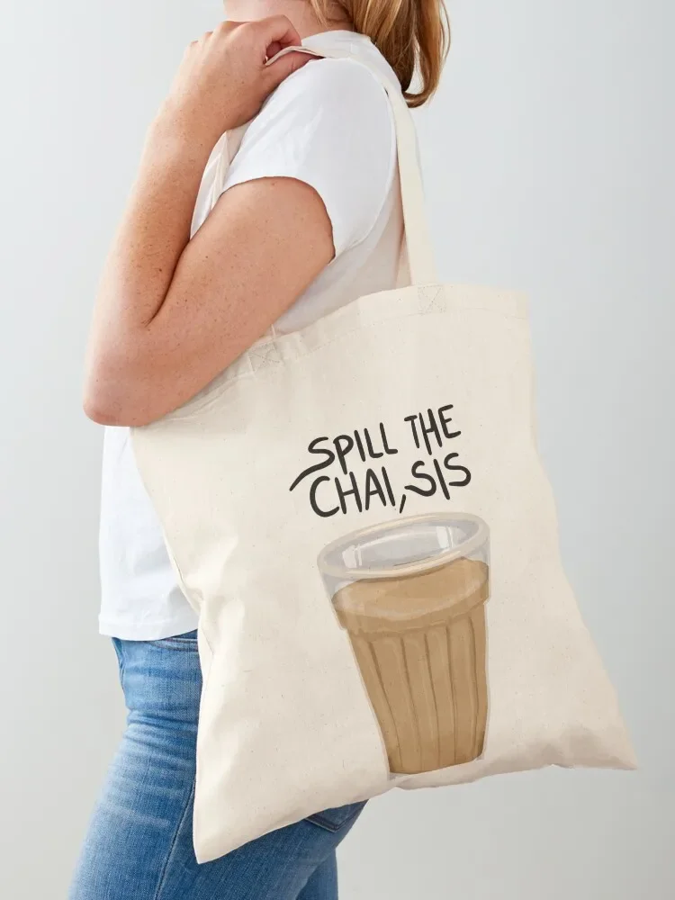 

Spill the chai Tote Bag Handbags women Women's handbag tote bags cloth bags supermarket folding bag