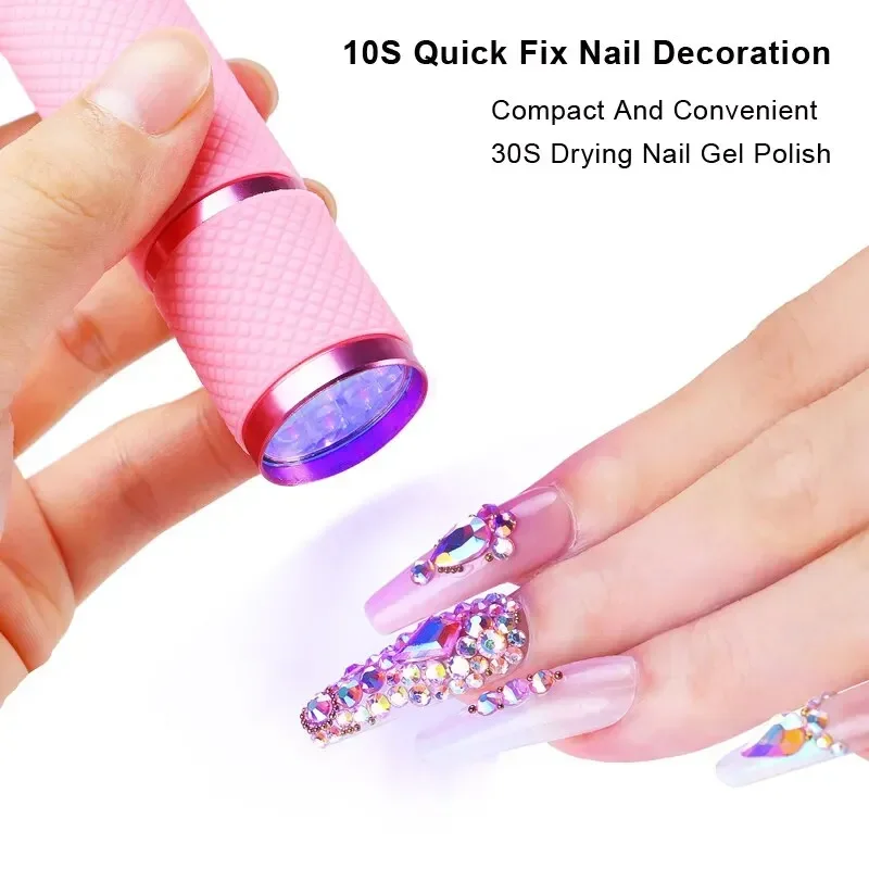 لجل البولندية المحمولة مانيكير مسمار أدوات الرسم باليد التجفيف السريع مجفف الأظافر البسيطة 9 أضواء LED مصباح يدوي الأشعة فوق البنفسجية