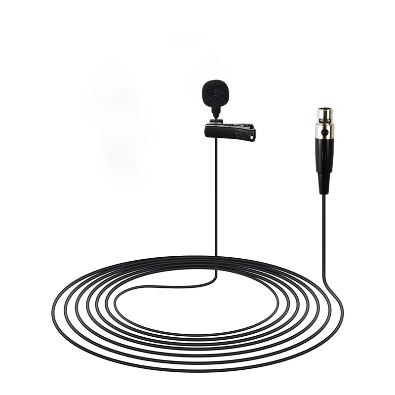 

Canfon 5 Pin Mini XLR Omnidirectional Mini Lavalier Condenser Microphone Compatible for Lectrosonics Wireless Microphone System