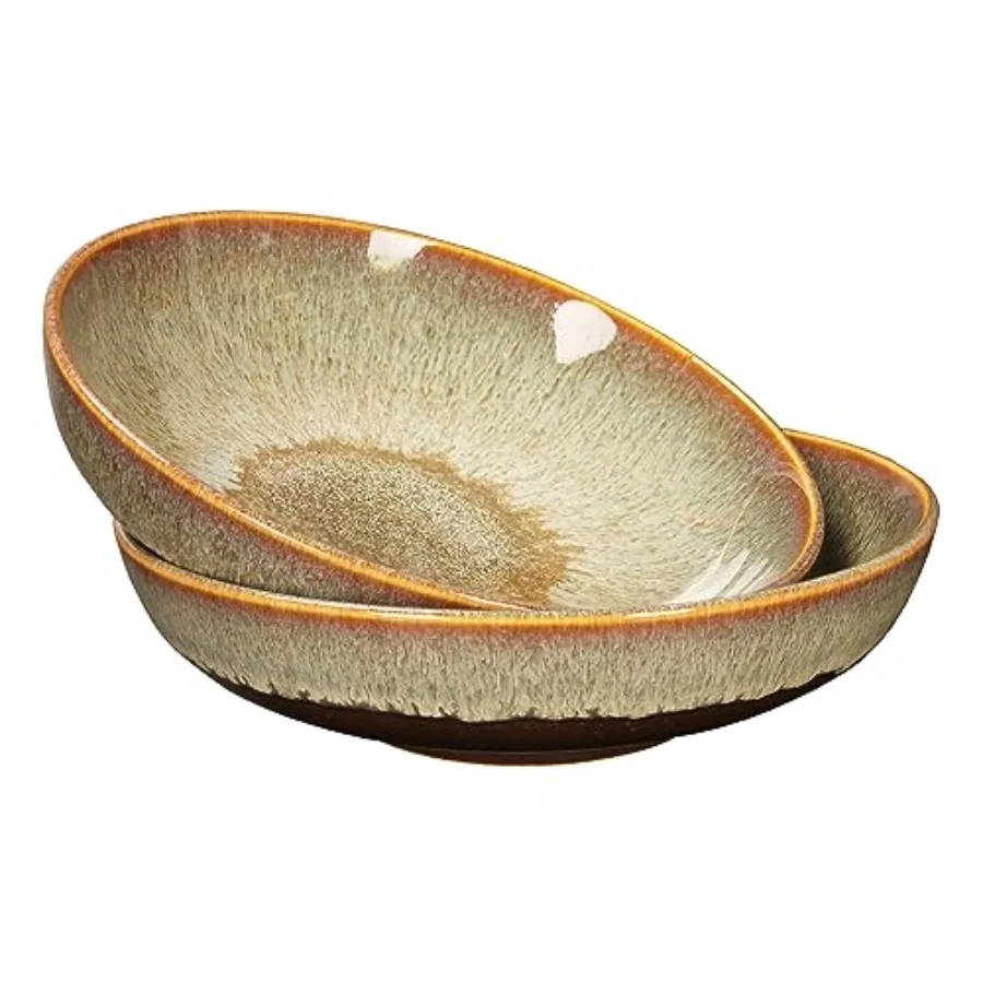 Large Pasta Bowls 56 Oz soup bowl soup plate Set of 2 Servg Salad Dner deep Plate/Wide Bowl Microwave Oven Dishwasher Safe Kitc