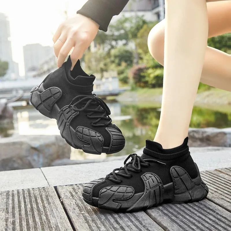 2024 Fashion Papa Schoenen Ademende Nieuwe Dikke Zool Comfortabele Sneakers Veterschoenen Vrijetijdsschoenen Vrouwen Outdoor Sneakers Lente Herfst