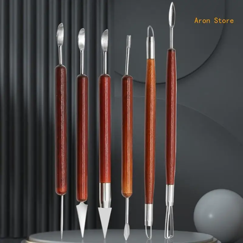 Pottery Sculpting Tool 6Piece for Detailed Pottery Sculptures Must Have Pottery Tool for Carving Enthusiasts