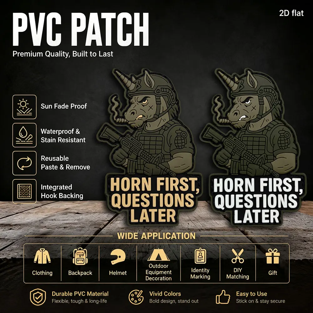 1Pc/2Pcs/3Pcs Optional Unicorn Alien Creature Pvc Patch Badge with Glow-In-The-Dark Effect, Waterproof and Wear-Resistant, for Jackets, Backpacks, Vests, and Clothing, Includes Fleece Backing