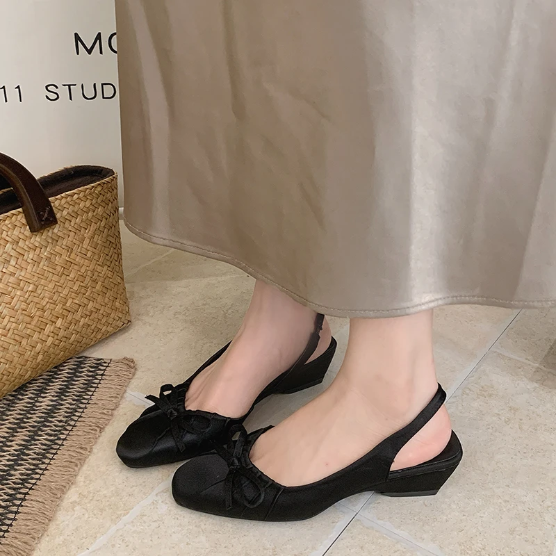 

Summer Fashion New Butterfly-knot Women Sandals Comfort Slingbacks Mules Shoes Ladies Casual Dress Street Style Flats Shoes