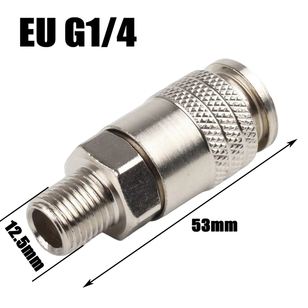 1pc Pneumatic Connector For Air Compressor Pneumatic Fitting G1/4 Male Thread Quick Coupling Connector Coupler European Standard