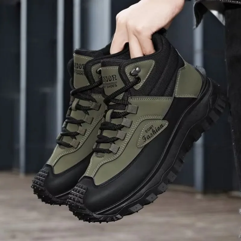 Mens Sneakers High Quality Safty Work Men Boots Comfort Wear-resistant Protective Shoes for Men Non Slip Hiking Boots Man