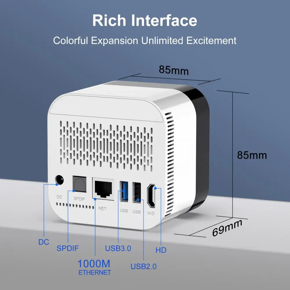 صندوق التلفزيون الذكي H96 Max H728 الجديد، Android 14 Set Top Box، 1000M Ethernet، WiFi 6، Allwinner Octa Core 8K UHD TV Box، مشغل الوسائط #5