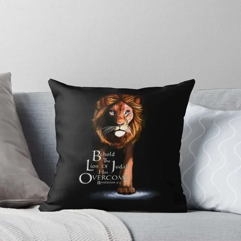 

Lion of Judah With Scripture (Amber) Throw Pillow luxury covers luxury sofa pillows Anime christmas ornaments 2025 pillow
