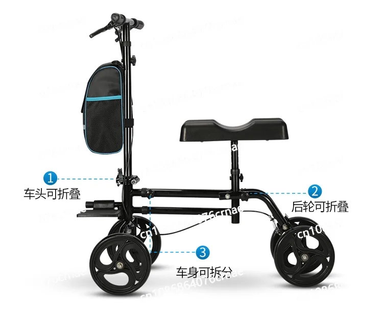 

Elderly Can Sit, Special for Young People, Hand Support for One Foot, Fracture Aid for Driving, Four-wheel Crutches, Walker