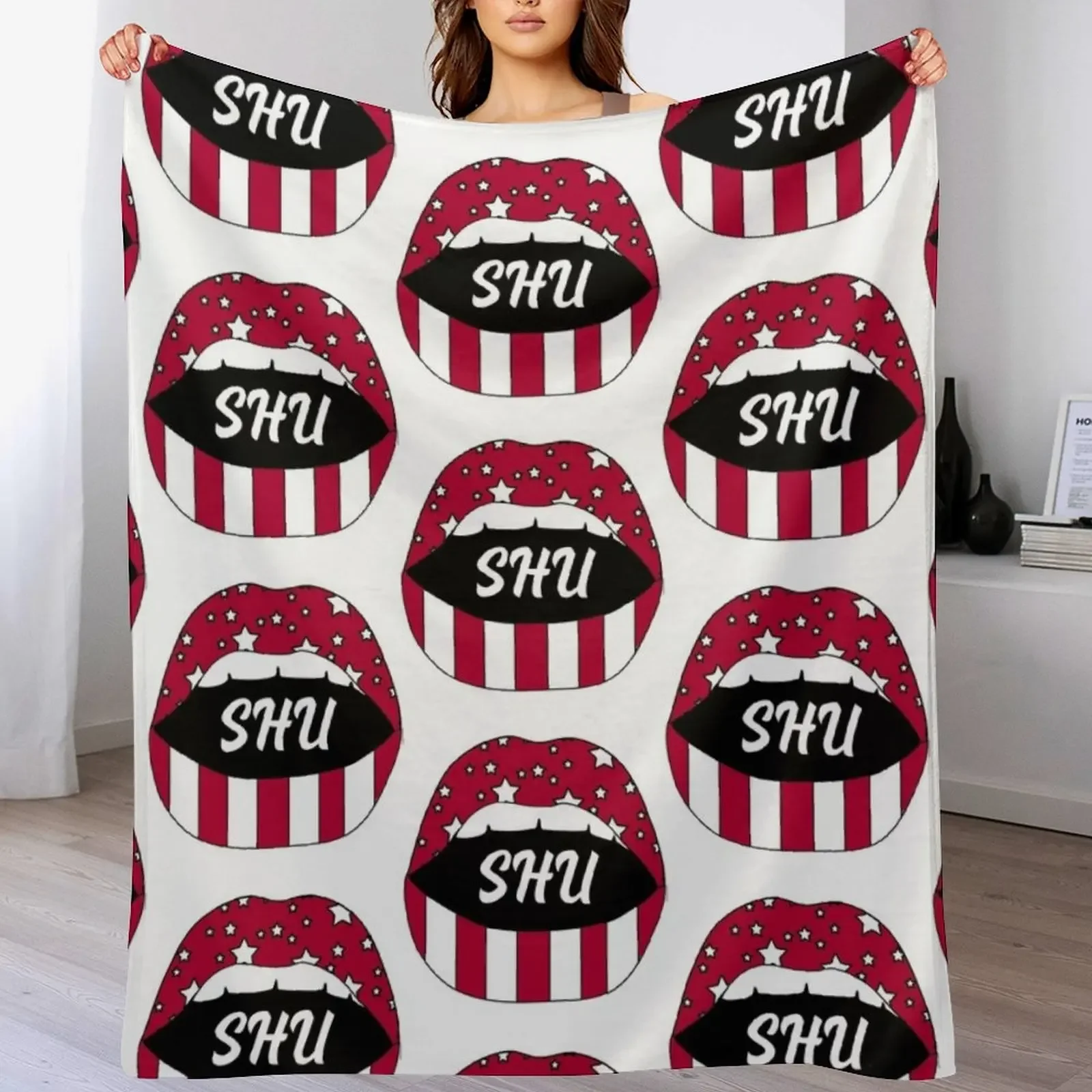 SHU Lips! Throw Blanket Air Conditioner Soft Blanket for Office Home