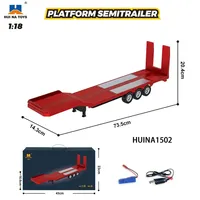 HUINA 1502 RC Trailer 1/18 Flatbed Semi-trailer Suitable for HUINA 770S RC Tractor Truck Model Toy