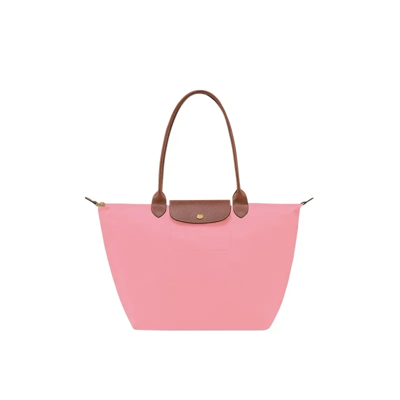 2025 المرأة Longxiang حقيبة كلاسيكية اللون حجب حقيبة قابلة للطي مقاوم للماء باليد زلابية حقيبة Longxiang حمل حقيبة