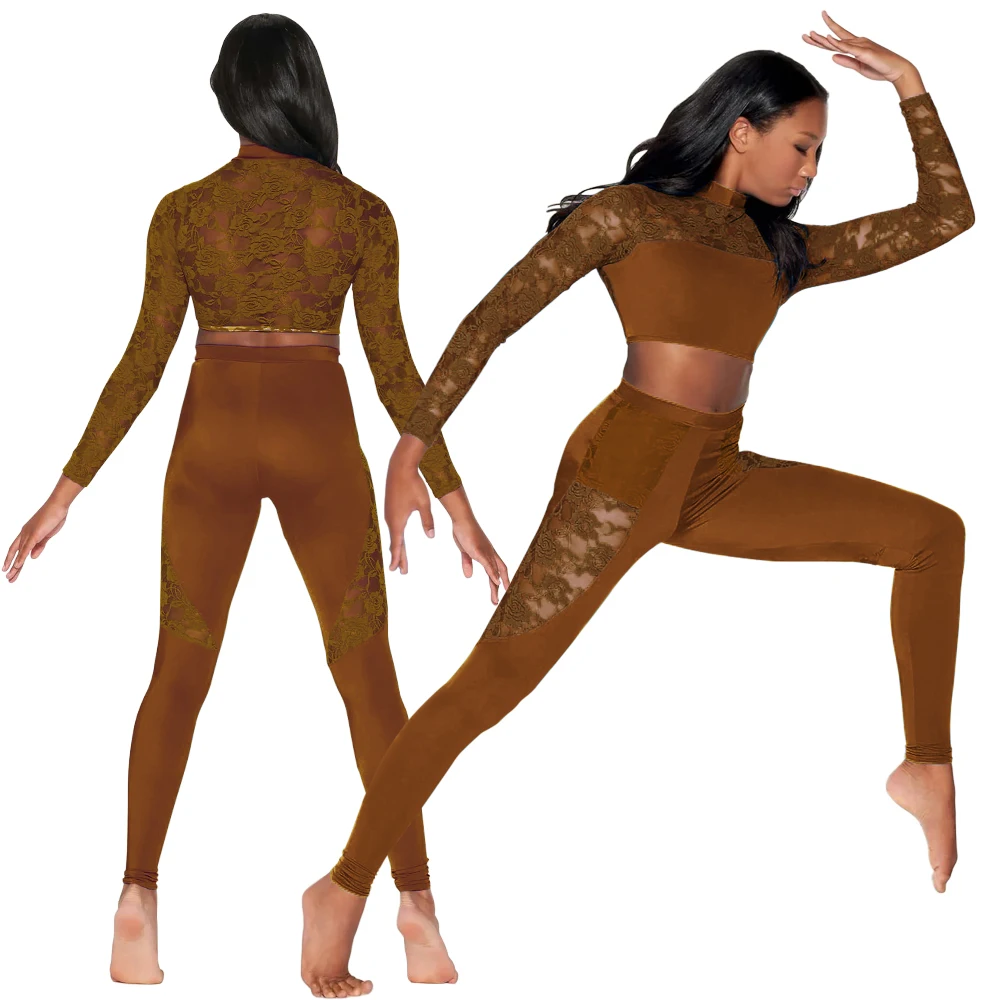 costume-da-danza-contemporanea-per-donne-e-ragazze-set-in-pizzo-a-2-pezzi-top-corto-a-maniche-lunghe-e-leggings-elasticizzati-per-abbigliamento-da-ballo