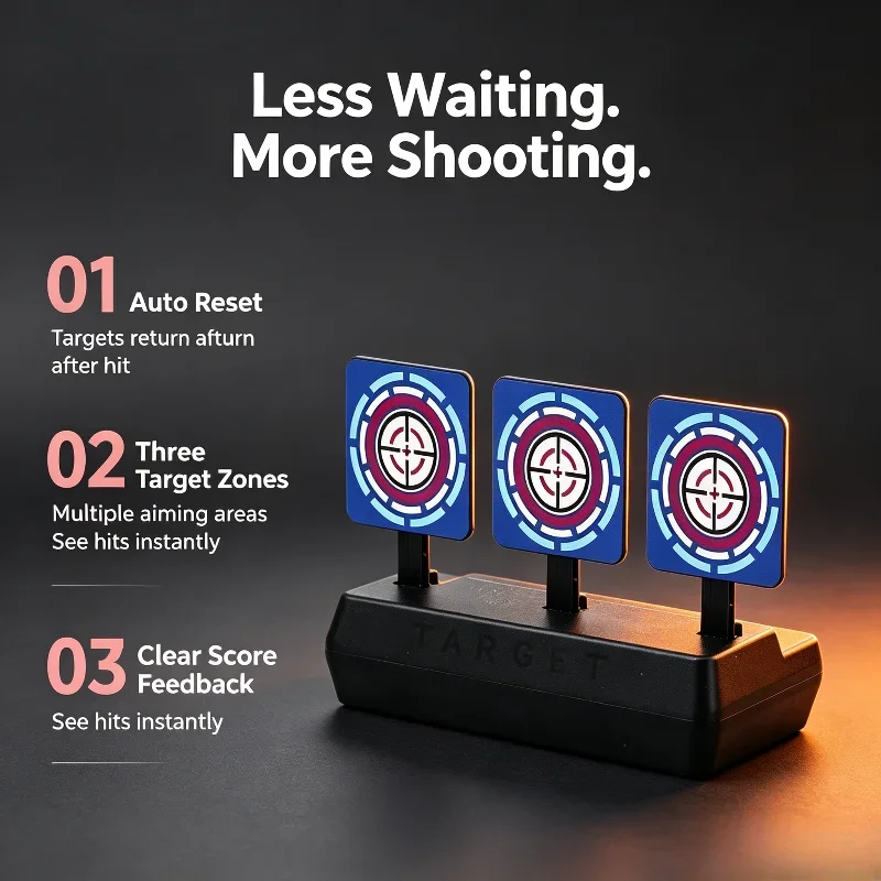 All Purpose Hobby Training Target Vertical Automatic Rebound Clear Score EVA Foam Dart Family Game Accessory
