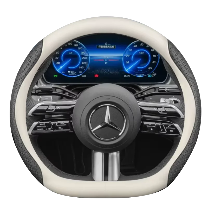 

Leather Car Steering Wheel Cover for Mercedes BenzGL C400 W420 C118 CLA250 X118 C167 GLE350 V167 GLE450 GLB250 GLB35 Accessories