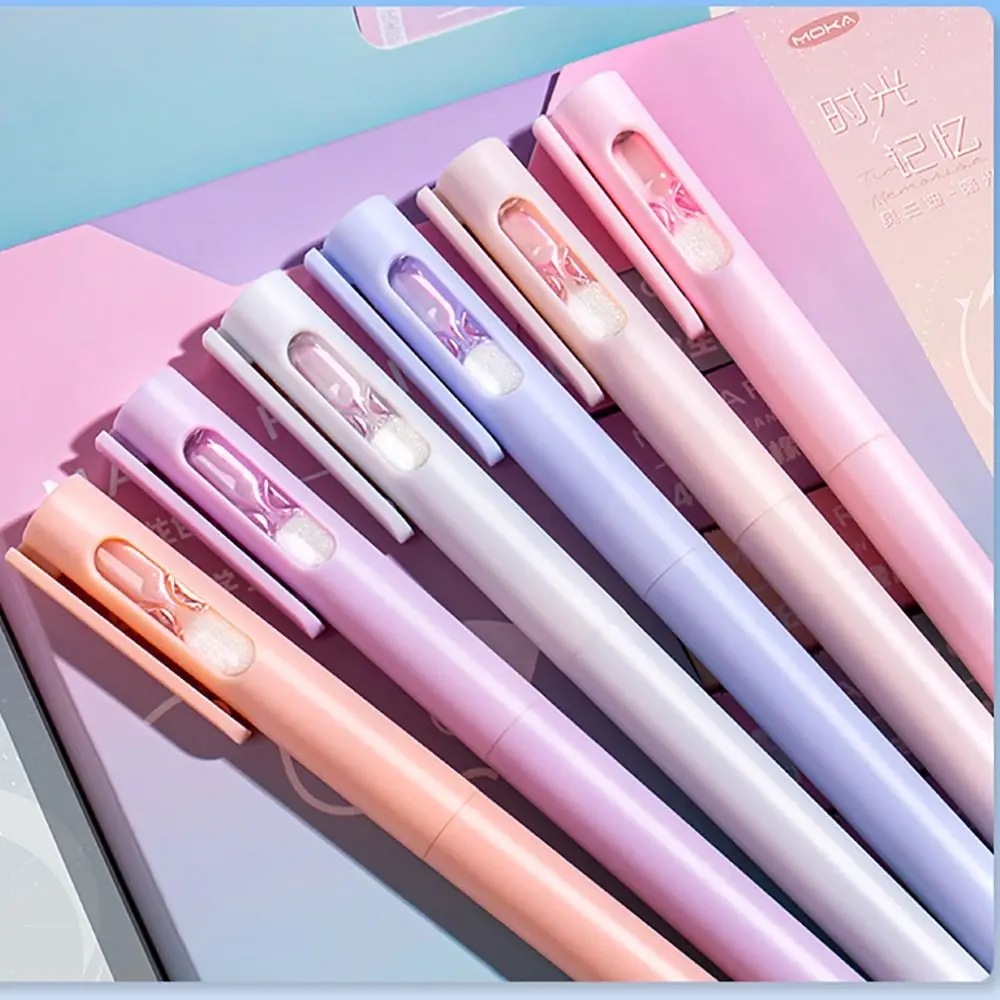 4 قطعة/3 قطعة الإبداعية البلاستيك هلام القلم الصحافة نوع 0.5 مللي متر الحبر الأسود قلم حبر جاف التجفيف السريع قلم محايد اللون هدية